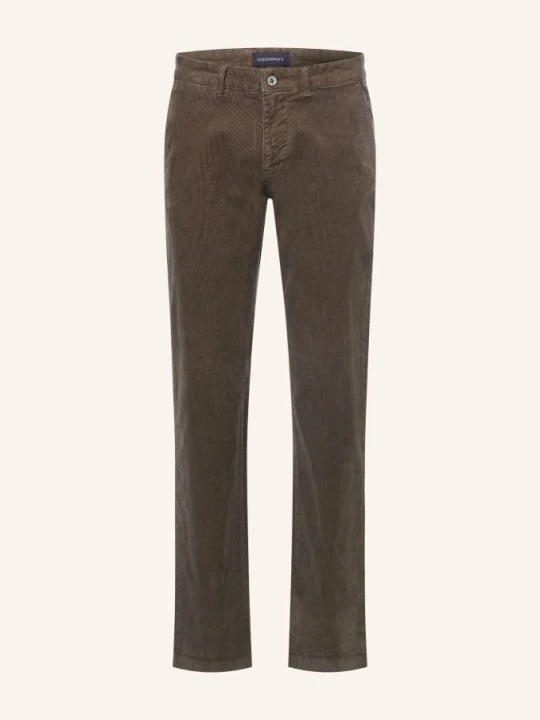 Zdjęcie produktu Strokesman's Spodnie Z Sztruksu O Kroju Slim Fit gruen OLIWKOWY
