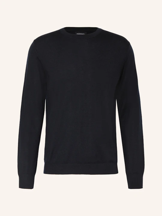 Zdjęcie produktu Strokesman's Sweter Z Wełny Merino blau GRANATOWY