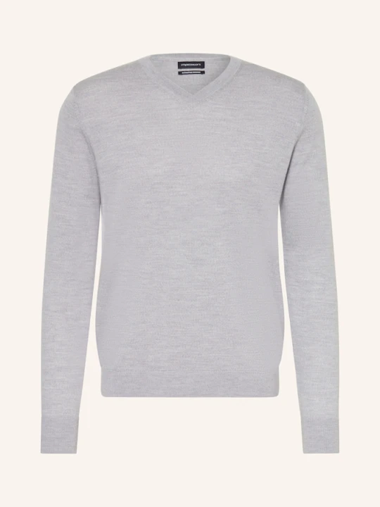 Zdjęcie produktu Strokesman's Sweter Z Wełny Merino grau JASNOCZARY