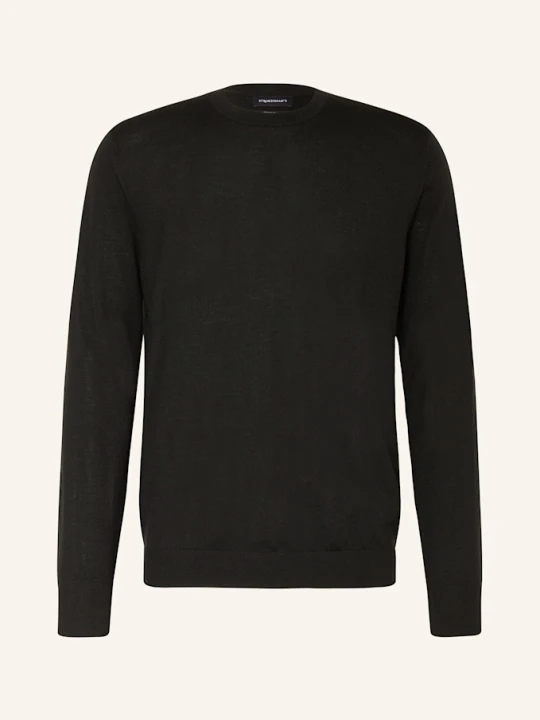 Zdjęcie produktu Strokesman's Sweter Z Wełny Merino schwarz CZARNY