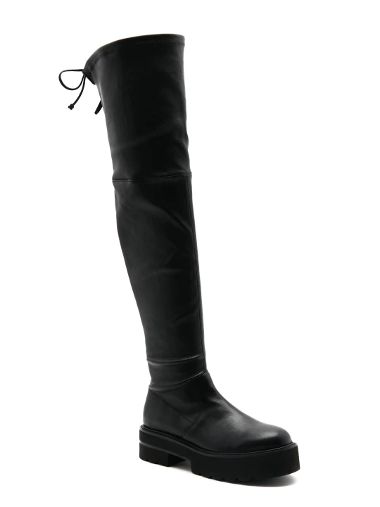 Zdjęcie produktu Stuart Weitzman Skórzane muszkieterki Lowland czarny
