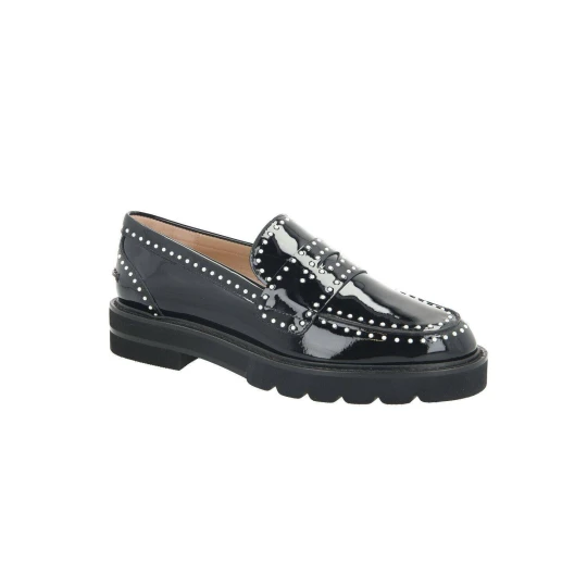 Zdjęcie produktu Stuart Weitzman Skórzane loafersy Parker czarny