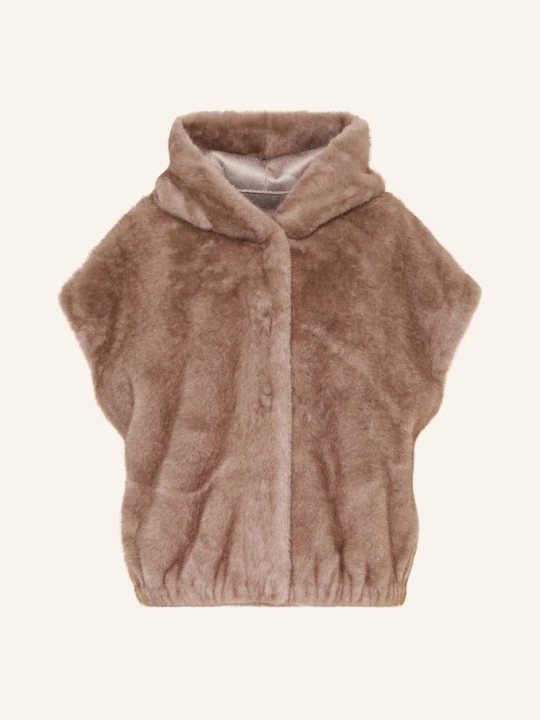 Zdjęcie produktu Studio Ar Kamizelka Z Sztucznego Futra Olena, Dwustronna beige
