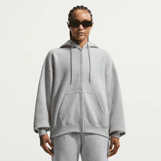 Zdjęcie produktu Studio Fleece Medium Weight Oversized Full-Zip Hoodie Nike szary