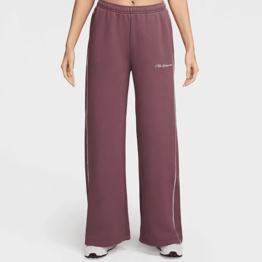 Zdjęcie produktu Studio Fleece Mid-Rise Wide-Leg Scallop Pants Nike różowy