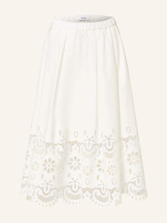 Zdjęcie produktu Stylein Spódnica Z Ażurową Koronką weiss ECRU