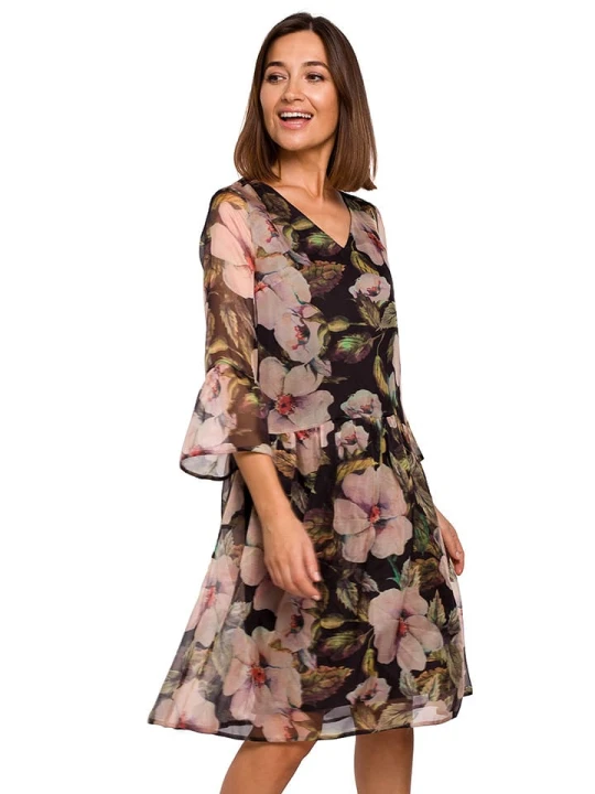 Zdjęcie produktu Stylove Sukienka w kolorze czarnym ze wzorem rozmiar: XXL