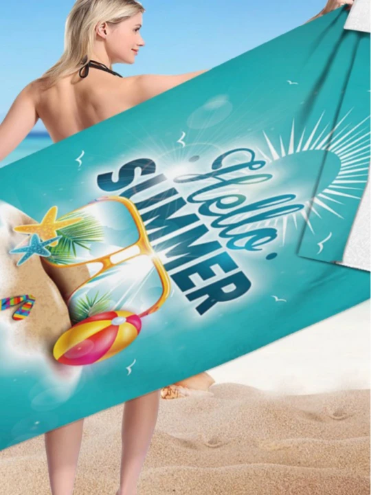 Zdjęcie produktu Stylowy plażowy ręcznik z napisem - wzór 3  magmac 