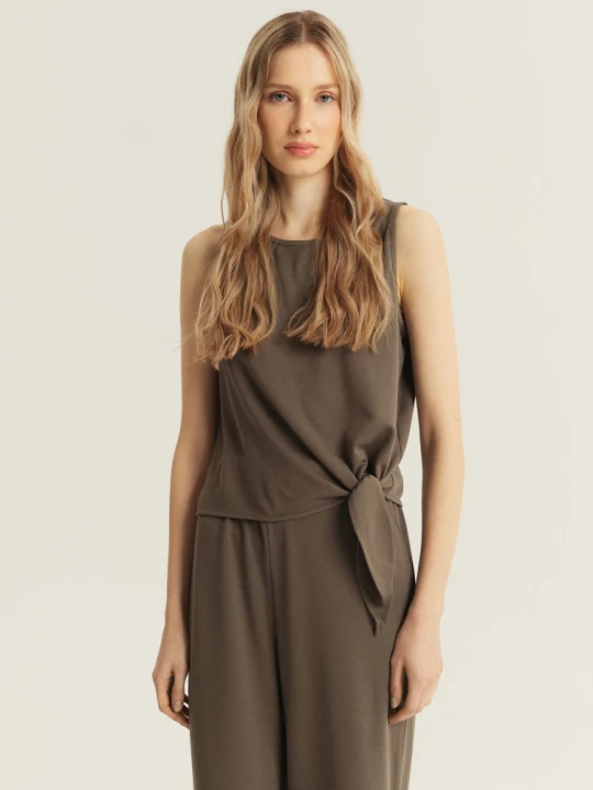 Zdjęcie produktu Stylowy top w kolorze khaki Greenpoint