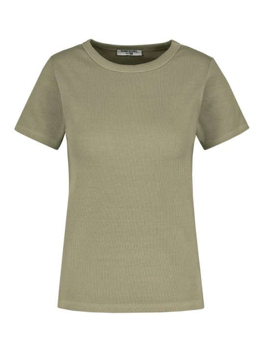 Zdjęcie produktu Sublevel Koszulka w kolorze khaki rozmiar: XL