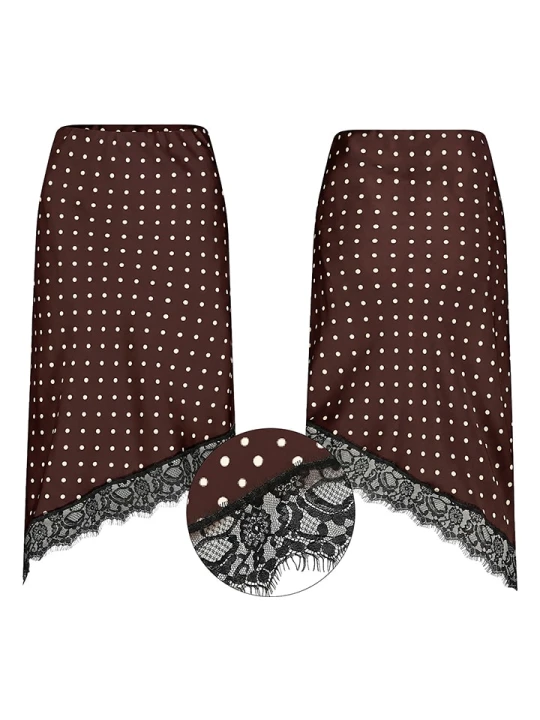 Zdjęcie produktu Sublevel Spódnica w kolorze brązowo-białym rozmiar: L / XL