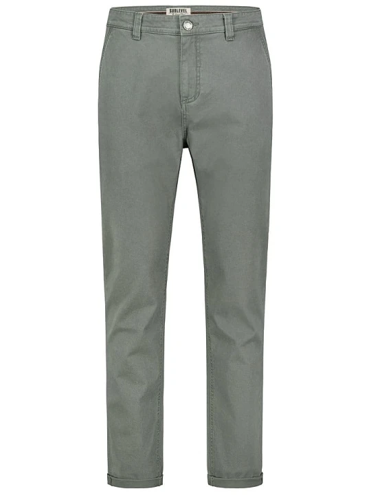 Zdjęcie produktu Sublevel Spodnie chino "Fred" w kolorze zielonym rozmiar: W36
