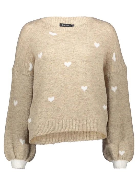 Zdjęcie produktu Sublevel Sweter w kolorze beżowym rozmiar: L/XL
