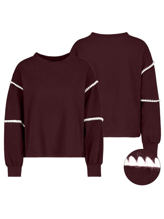 Zdjęcie produktu Sublevel Sweter w kolorze bordowym rozmiar: M/L