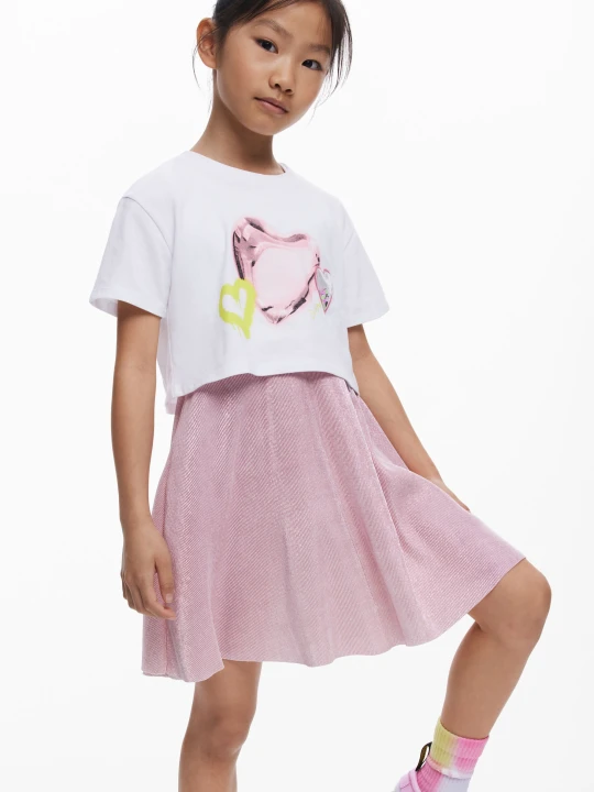 Zdjęcie produktu Sukienka 2 w 1 serca Desigual czerwony