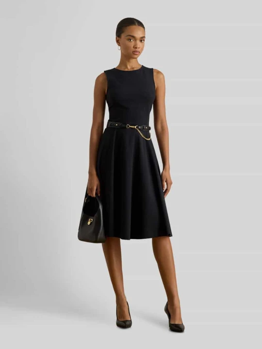 Zdjęcie produktu Sukienka biznesowa z mieszanki wiskozy Lauren Ralph Lauren czarny