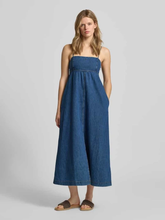 Zdjęcie produktu Sukienka casualowa maxi z czystej bawełny Tommy Jeans Niebieski