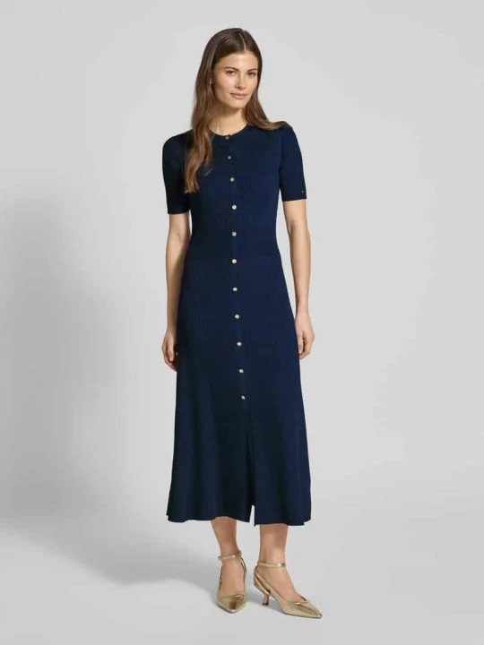 Zdjęcie produktu Dopasowana sukienka casualowa z Mieszanka wiskozy Tommy Hilfiger Granatowy