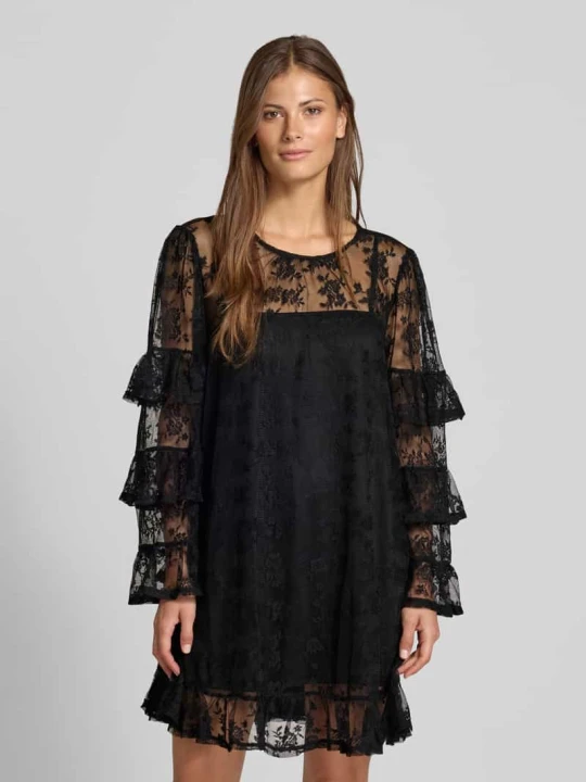 Zdjęcie produktu Sukienka casualowa o kroju oversized z półprzezroczystego materiału model ‘CELINE’ Vero Moda Czarny
