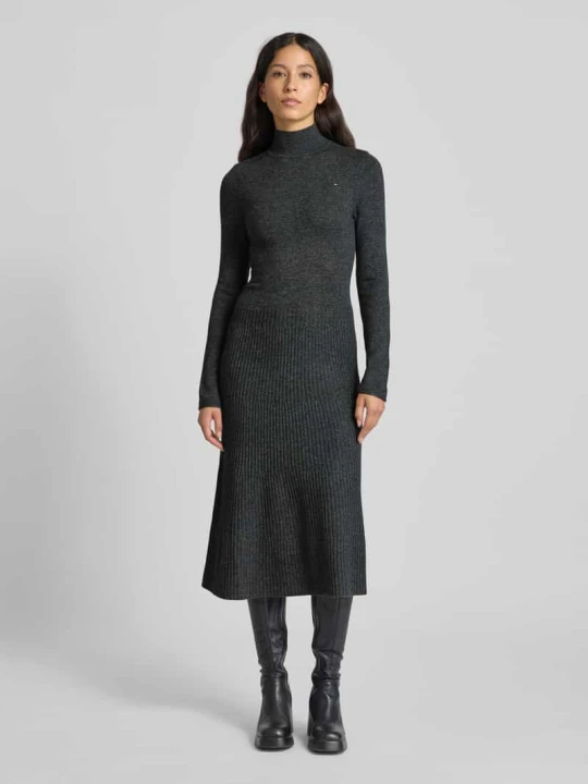 Zdjęcie produktu Sukienka casualowa z czystej wełny Tommy Hilfiger Jasnoszary