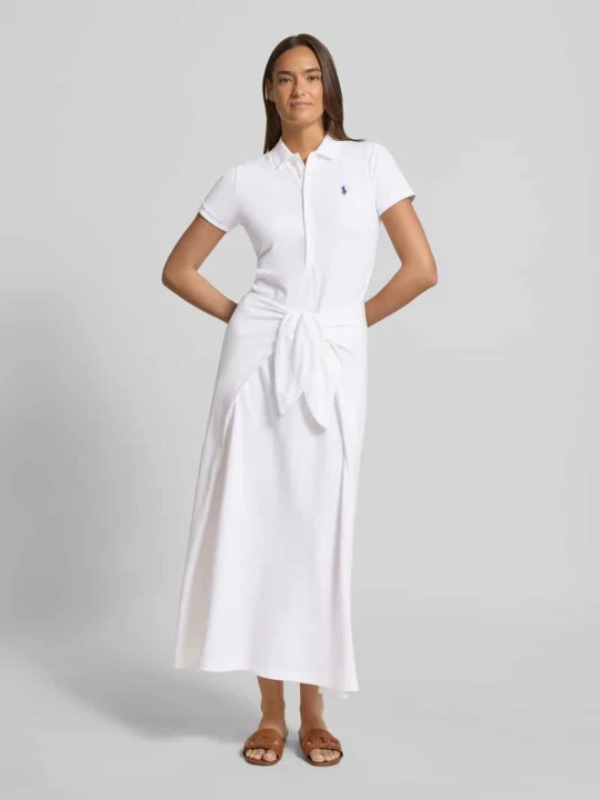 Zdjęcie produktu Sukienka casualowa o kroju regular fit z mieszanki bawełny Polo Ralph Lauren Biały