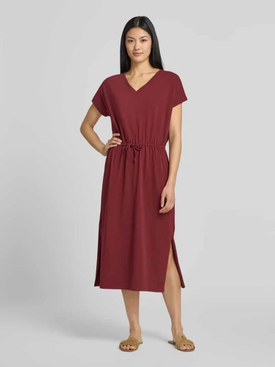 Zdjęcie produktu Sukienka casualowa o kroju relaxed fit z mieszanki bawełny s.Oliver Bordowy