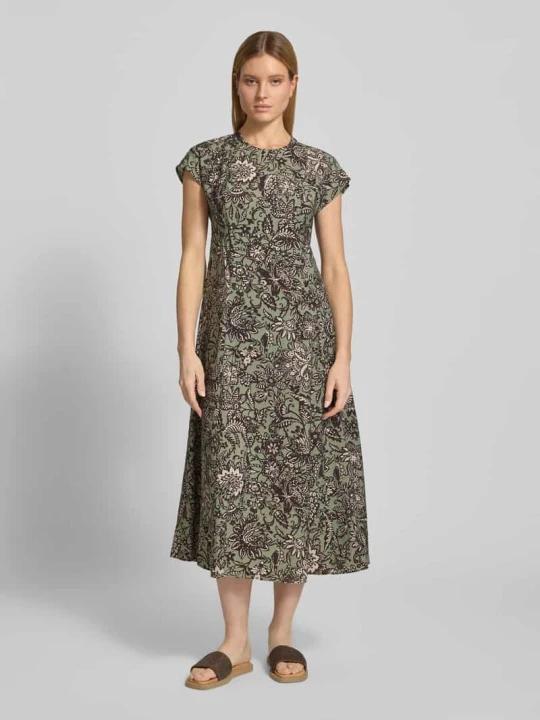 Zdjęcie produktu Sukienka casualowa o kroju relaxed fit z mieszanki wiskozy Marc O'Polo Jasnozielony