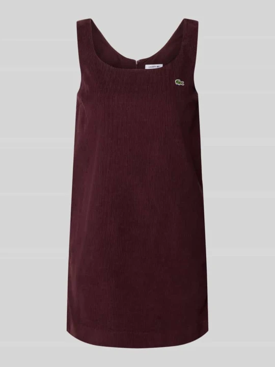 Zdjęcie produktu Sukienka casualowa o kroju slim fit z czystej bawełny Lacoste Bordowy