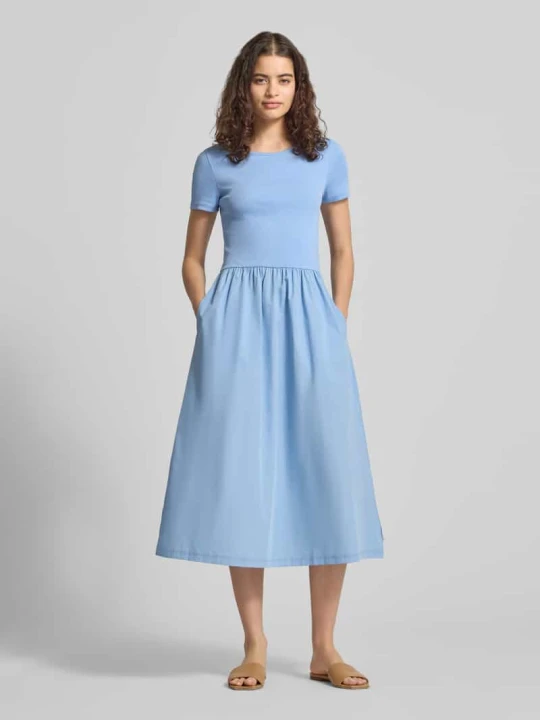 Zdjęcie produktu Sukienka casualowa o kroju slim fit z mieszanki bawełny Marc O'Polo Jasnoniebieski