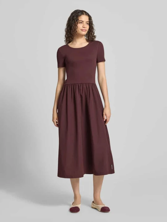 Zdjęcie produktu Sukienka casualowa o kroju slim fit z mieszanki bawełny Marc O'Polo Oberżynowy