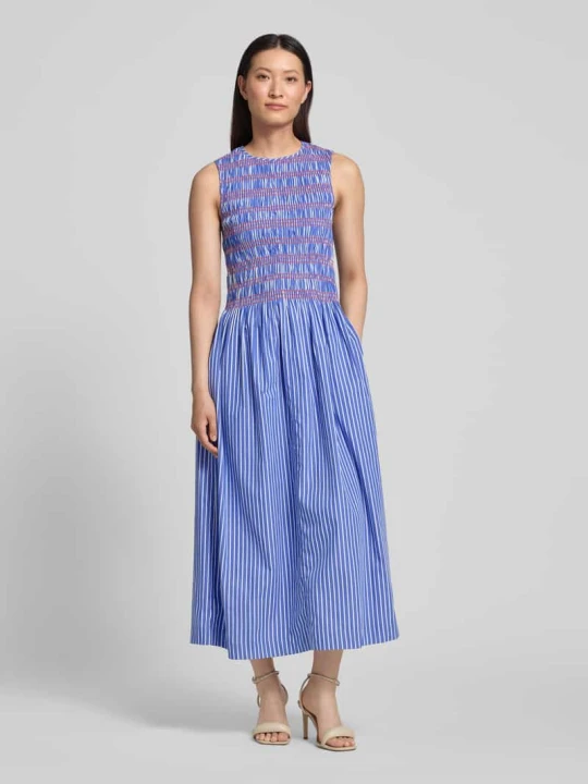 Zdjęcie produktu Sukienka casualowa o linii a z czystej bawełny Tommy Hilfiger Granatowy