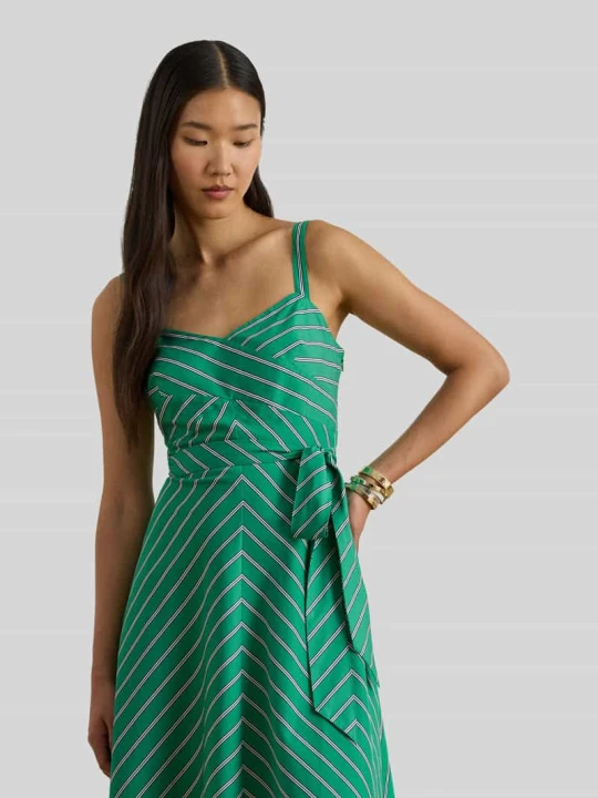 Zdjęcie produktu Dopasowana sukienka casualowa z czystej bawełny Lauren Ralph Lauren Zielony
