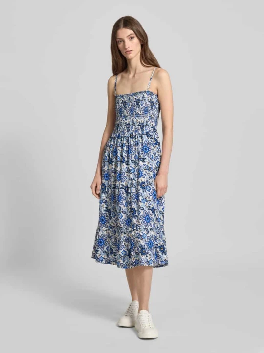 Zdjęcie produktu Sukienka casualowa taliowana z marszczeniem na piersi model ‘ZELINA’ Only Błękitny
