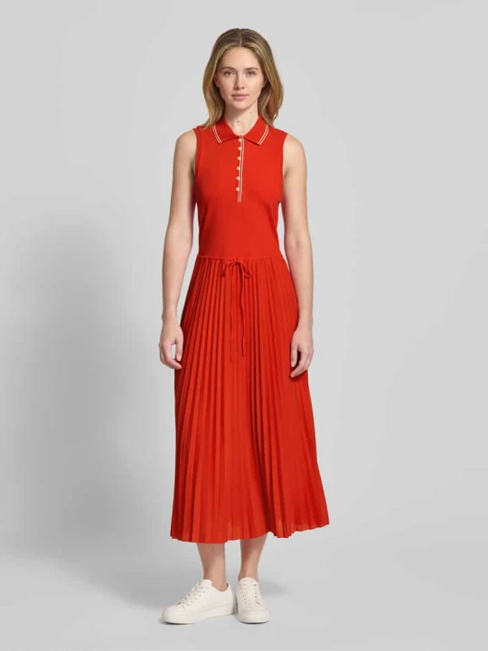 Zdjęcie produktu Taliowana sukienka casual z mieszanki bawełny Tommy Hilfiger Czerwony