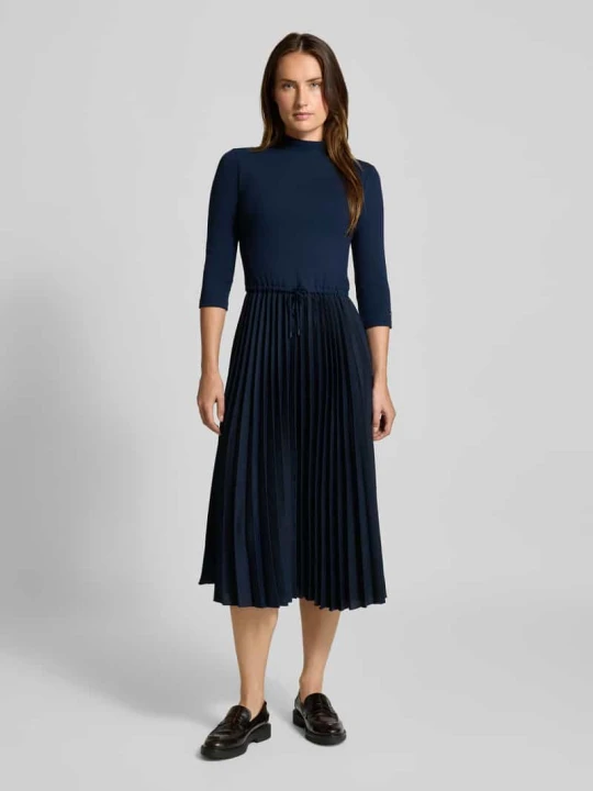 Zdjęcie produktu Sukienka casualowa taliowana z mieszanki wiskozy Tommy Hilfiger Granatowy