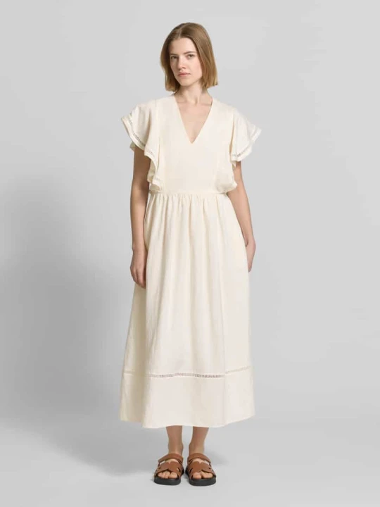 Zdjęcie produktu Sukienka casualowa typu fit and flare z mieszanki lnu i wiskozy Tommy Hilfiger Biały