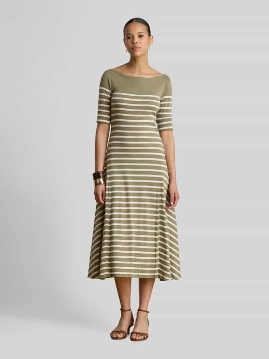 Zdjęcie produktu Sukienka casualowa z czystej bawełny Lauren Ralph Lauren Khaki