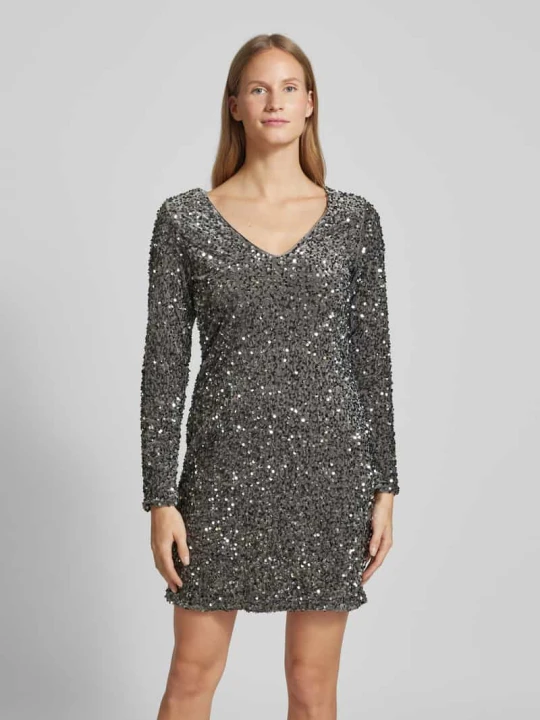 Zdjęcie produktu Sukienka cekinowa o luźnym kroju z funkcją dwustronną model ‘BELLA’ Vero Moda Antracytowy