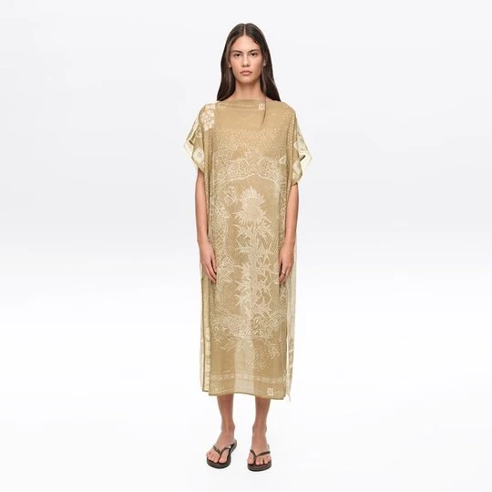 Zdjęcie produktu Sukienka chustka kwadrat khaki BIMBA Y LOLA
