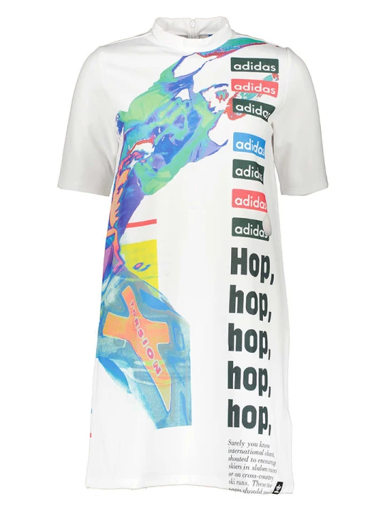 Zdjęcie produktu adidas Sukienka "Collective Memories" w kolorze białym ze wzorem rozmiar: 32