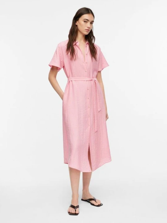Zdjęcie produktu Elegancka sukienka z zaokrąglonym dołem Relaxed Fit comma różowy