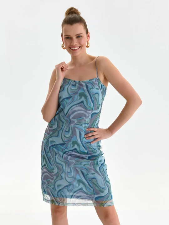 Zdjęcie produktu Sukienka damska niebieska - DSU0140CA sukienka - DRYWASH - Odzieżowy sklep internetowy TOP SECRET Czarny
