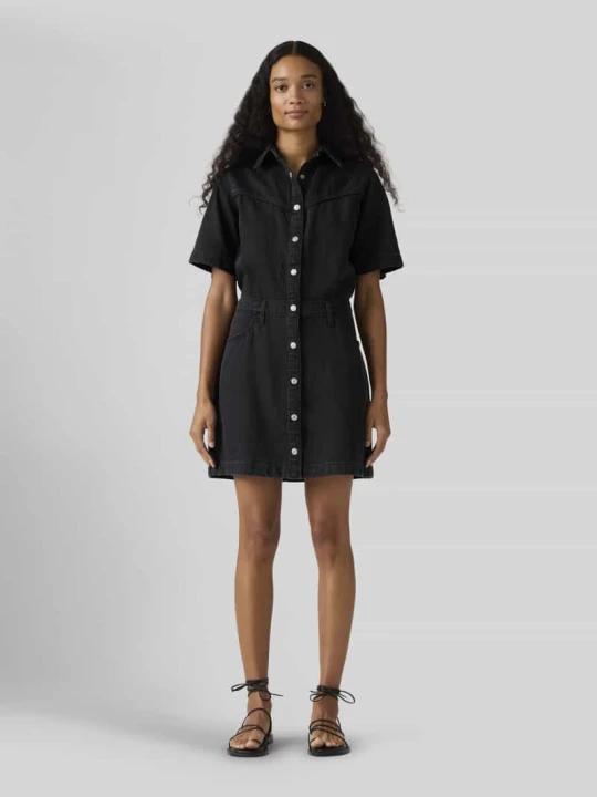 Zdjęcie produktu Sukienka denimowa z listwą guzikową z czystej bawełny Levi's Czarny