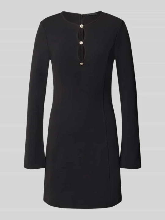 Zdjęcie produktu Sukienka do kolan z dodatkiem streczu model 'CLAUDIE' Guess Czarny