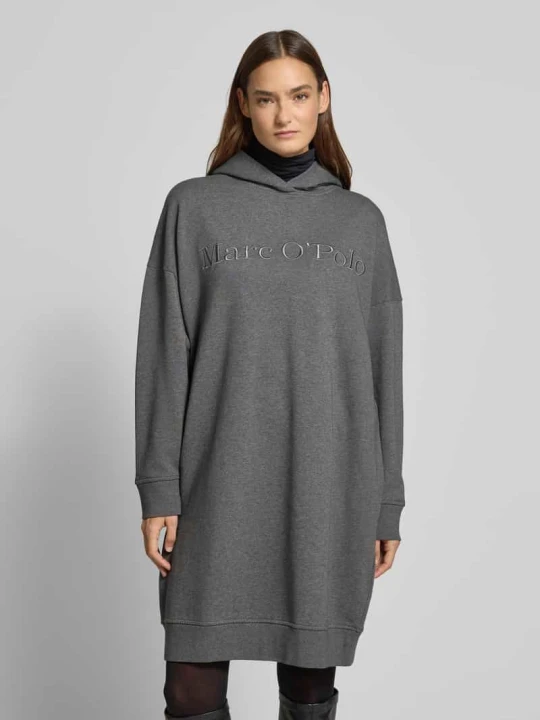 Zdjęcie produktu Sukienka dresowa o kroju oversized z czystej bawełny Marc O'Polo Średnioszary