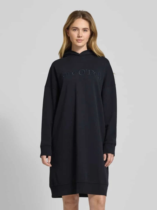 Zdjęcie produktu Sukienka dresowa o kroju oversized z czystej bawełny Marc O'Polo Granatowy