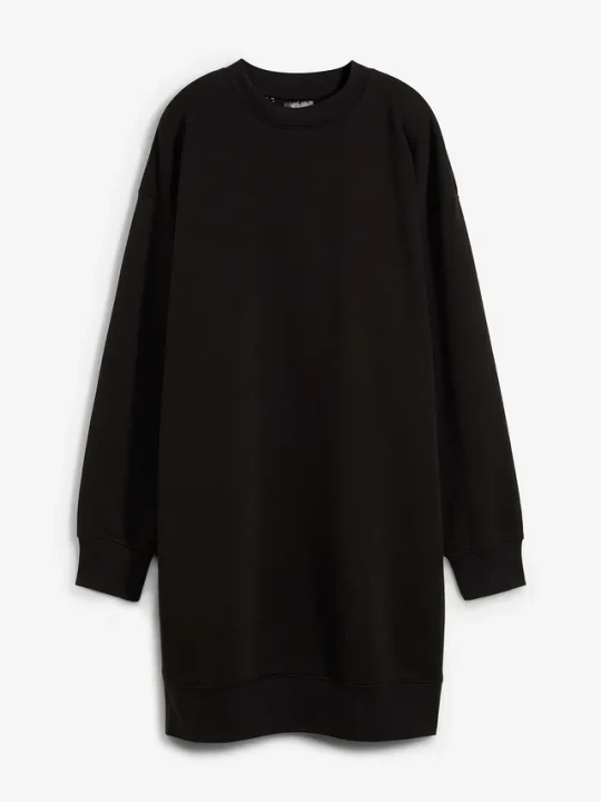 Zdjęcie produktu Sukienka dresowa oversized BonPrix czarny