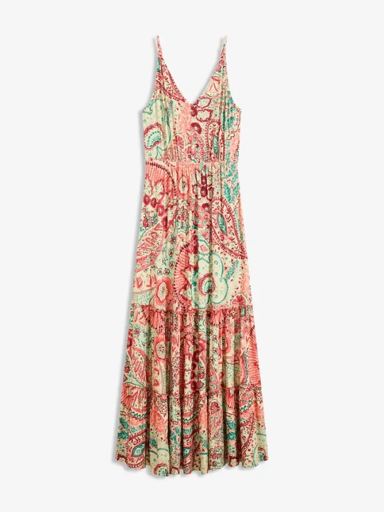Zdjęcie produktu Sukienka dżersejowa na ramiączkach z miękkiej mieszanki wiskozy BonPrix pomarańczowy