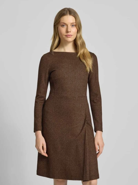 Zdjęcie produktu Sukienka dżersejowa taliowana z mieszanki wiskozy model ‘BALOCCO’ Weekend Max Mara Czekoladowy
