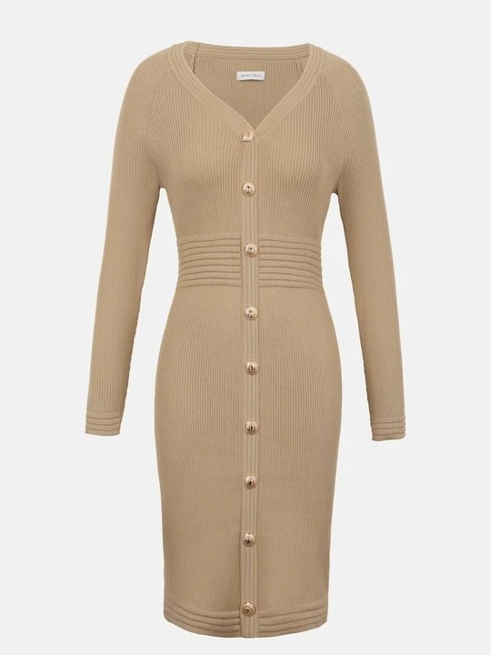 Zdjęcie produktu Sukienka dzianinowa Anna Field By Zalando beżowy